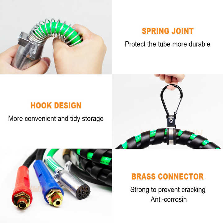 KOOTANS Avvolgitubo 3 in 1 ABS e Power Air Line da 4,5 m, con kit di