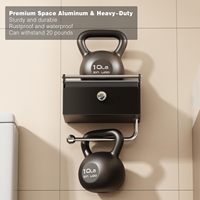 Support mural moderne en aluminium noir pour papier toilette avec boîte de rangement pour lingettes, idéal pour les salles de sport et les hôtels