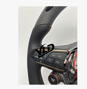 Volante Deportivo de Fibra de Carbono YLD, Versión Racing, para SEAT Leon Mk3 FR <span class=keywords><strong>Cupra</strong></span> Ibiza, Volant Carbone, Volante <span class=keywords><strong>Cupra</strong></span> - Product Image 2