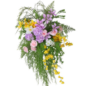 Arrangements floraux artificiels pour mariage, fleurs en plastique et soie mélangées, décorations d'angle vertes et blanches pour toile de fond de mariage - Product Image 5