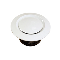 Grille d'aération murale invisible en plastique blanc en forme de C, personnalisable avec débit d'air réglable. Convient aux systèmes CVC.