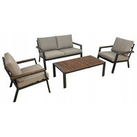 2025 populaire extérieur en aluminium jardin ensembles alliage patio ensemble patio aluminium courbe loisirs canapé ensemble