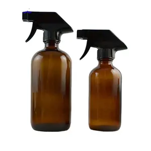 Spray de óleo essencial de vidro marrom, garrafas de alta qualidade, 250ml, 500ml, vidro vazio, gatilho, pulverizador, garrafa