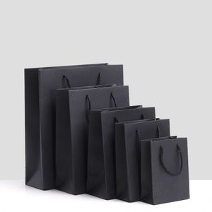 Wholesale Fashionable Printed Custom Logo Luxury Black Clothing Craft Packaging Paper Bags - Product Image 1