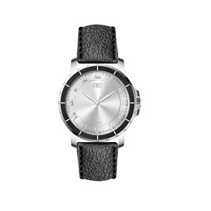 Montre Good Night Quiet Glow avec bracelet en cuir, mouvement à quartz, accessoire masculin pour les affaires, les soirées, les occasions spéciales et le quotidien. - Product Image 5
