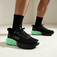 Chaussures de course sur route pour hommes personnalisables avec logo OEM, tige en maille respirante tissée, impression de logo disponible