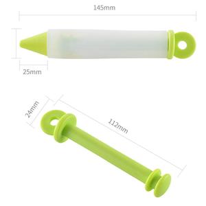 Stylo de décoration <span class=keywords><strong>en</strong></span> <span class=keywords><strong>silicone</strong></span> pour gâteaux, biscuits, pâtisseries, glaçages, crème et chocolat, avec 4 embouts différents - Product Image 3