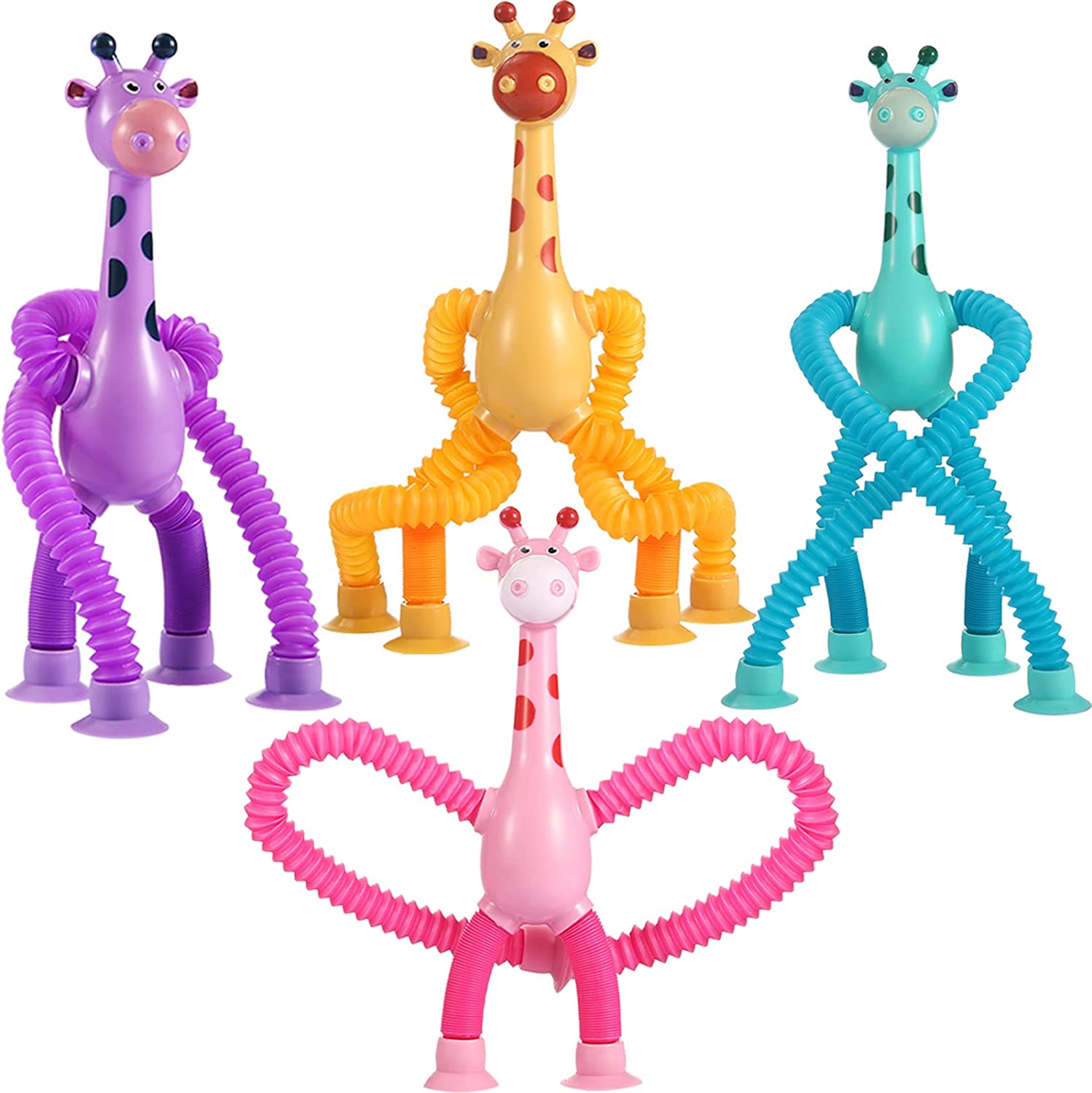 Girafe Pop Tubes Jouets Sensoriels Nouveauté Printemps Fidget Jouet Stretch Tube Soulagement Du Stress Jouet pour Enfant Adulte Cadeau D'anniversaire Party Favors