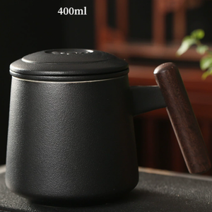 <span class=keywords><strong>Tazza</strong></span> da tè Zen in ceramica fatta a mano, creativa, grande capacità, per ufficio, con filtro <span class=keywords><strong>e</strong></span> coperchio in legno - Product Image 5