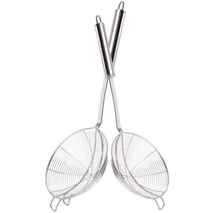 Stainless Steel Oil Strainer With Handle Double Hook Deep Fryer Noodle Strainer Household Restaurant Type - Product Image 3