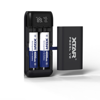 Kit de boîtier de chargeur de batterie USB DIY pour Power Bank 18650 20700 21700 avec charge rapide et 2 batteries 18650 4000mAh