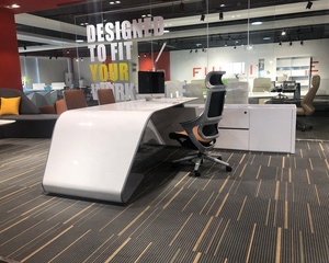 Умный стол в форме буквы L с беспроводной зарядкой, современная белая мебель для дома и офиса, высокотехнологичный стол для руководителя и офиса - Product Image 2