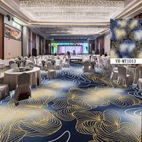 Moquette murale en nylon tissée à la machine haute densité ; Tapis commercial durable de style chinois moderne pour hôtels et salles de banquet