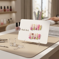 Faux ongles faits à la main à pression, couvrance totale, motif floral pastel pré-dessiné