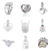 Pendentif cœur en argent sterling 925, gravure personnalisée, collier avec nom personnalisé, plaqué platine, bijoux cadeau, fabrication OEM