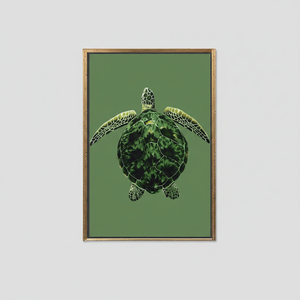 Elegant Printed Canvas: Green Animal Print Artwork for Home Decor,<b>GOLD</b> <b>FRAMED</b> CANVAS - Product Image 2