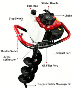 Trivella a Motore UNIO Robusta con Motore a 2 Tempi 3.9KW, Leggera 16kg per Scavo Efficiente e Lunga Durata - Product Image 4