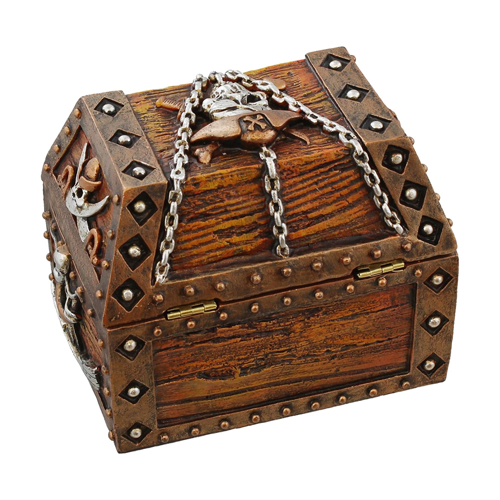 レジン製海賊宝箱タコミニジュエリートリンケット収納ボックス