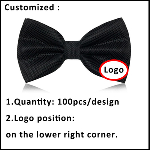 Corbata de Moño de Lujo para Hombre, Diseño Paisley Jacquard en Negro y <span class=keywords><strong>Azul</strong></span>, para <span class=keywords><strong>Traje</strong></span>, Venta al Por Mayor - Product Image 6