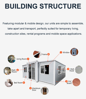 Service OEM Maison Conteneur Pliable et Extensible 20ft 40ft Villa Préfabriquée Aménagement Intérieur Personnalisé Échantillon Gratuit