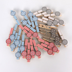 Tự Nhiên Bằng Gỗ Treo Peg Mini Màu Gỗ Memo Clip Quần Áo Túi Phòng Khách Sử Dụng Làm Vải Vải Nhựa Kim Loại - Product Image 3