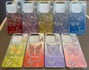 เคสโทรศัพท์ติดเพชรกากเพชรรูปเด็กผู้หญิงเคสผู้หญิงน่ารักลายผีเสื้อสำหรับ <span class=keywords><strong>VIVO</strong></span> V60 Lite Y400 Y300 Pro - Product Image 1