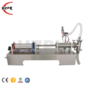 HZPK Semi Automatique Jus <span class=keywords><strong>Parfum</strong></span> Boisson Eau Bouteille En Plastique Sac Piston Miel Liquide Machine De Remplissage De Remplissage - Product Image 3