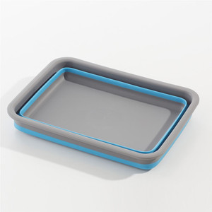 Bán Buôn Silicone Ráp Rửa Lưu Vực Xách Tay Gấp Món Ăn Pan Dish Tub Tiết Kiệm Không Gian Colapsaple Rửa Lên Bát Cho Nhà Bếp - Product Image 4