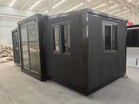 Maison mobile préfabriquée à double aile extensible de 10 pieds, maison modulaire pliable en conteneur