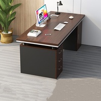 Bureau d'ordinateur simple avec serrure à tiroir Bureau d'étude pour étudiants à domicile avec espace d'écriture confortable pour chambre ou bureau à domicile