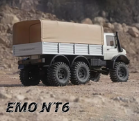 CROSSRC EMO NT6, Camioneta Todoterreno Eléctrica a Escala 1:10 con Control Remoto de 6 Canales y 100M de Alcance, 6WD RTR para Adultos