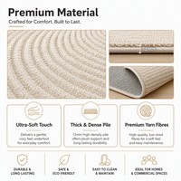 Tapis de chambre doux et minimaliste de couleur unie, tapis d'appoint esthétique uni personnalisé, antidérapant, résistant à l'usure, insonorisant, en peluche, OEM