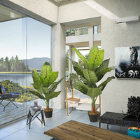 Plantas Artificiales de Plástico para Decoración de Techos y Paredes, Árboles para Hoteles y Hogares