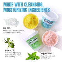 Shampoo exfoliant 2-en-1 au sel de mer OEM pour le cuir chevelu, anti-pelliculaire, contrôle du sébum, cheveux sains