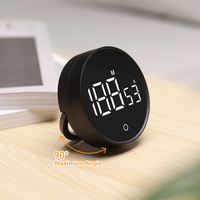 Minuteur de cuisine rotatif silencieux à LED, tactile intelligent, magnétique, compte à rebours positif, écologique, pour la cuisine et le sport