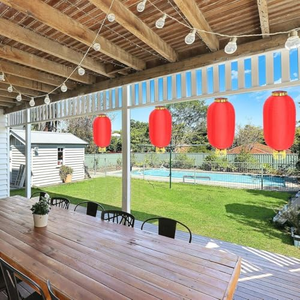 Lanterne suspendue en tissu nylon rouge pour le Nouvel An chinois traditionnel - Product Image 3