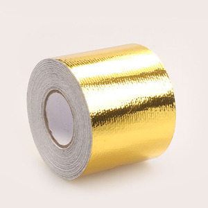 Ruban adhésif en aluminium doré 50 mm x 10 m, résistant aux hautes températures, ruban d'isolation industriel pour tuyaux d'échappement et hottes de cuisine - Product Image 1