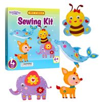 Mon premier kit de couture pour enfants, ensemble de couture artisanale en feutre pour animaux, kit de couture à la main pour débutants, jouet fait main pour enfants