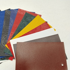 Venta al por mayor de alta calidad de <span class=keywords><strong>papel</strong></span> decorativo de cuero artificial de PVC PU de color Retro - Product Image 4