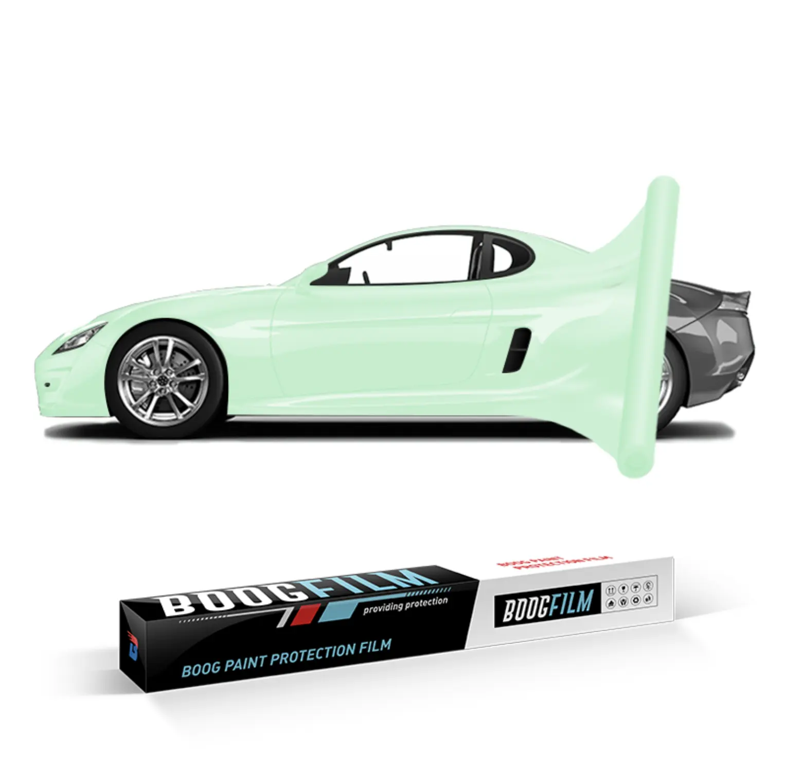 Boogway al por mayor, película automática que cambia de color, material de TPU verde caqui, autocurativo y antiarañazos para coches
