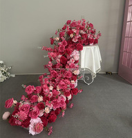 200cm de Long Offre Spéciale Rouge Rose Fleur De Soie Fleur De Mariage Chemin De Table