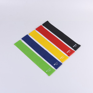 Fascia di resistenza Fitness ad anello di alta qualità per il Fitness in lattice Yoga Hip con logo stampato personalizzato Set di bande di resistenza - Product Image 6