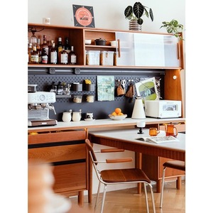 ตู้เก็บของไม้เนื้อแข็งพร้อมโต๊ะรับประทานอาหารสไตล์ญี่ปุ่นที่ทันสมัยเรียบง่ายเฟอร์นิเจอร์ห้องนั่งเล่นอเนกประสงค์ - Product Image 2