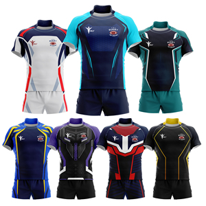 Chemises de rugby personnalisées OEM de haute qualité Nouveau design Uniforme de rugby Vêtements d'équipe Maillot de rugby à logo imprimé - Product Image 6