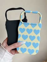 Funda de Teléfono Personalizada con Diseño de Corazón, 2 en 1, TPU y PC, Sublimación Ondulada, Brillante, para iPhone 18, 17, 16, 15, 14, 13, 12 Pro Max