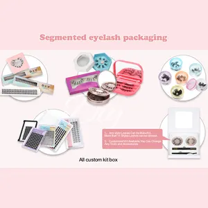 SP Lông Mi Cụm Lông Mi Cá Nhân Phân Khúc Lông Mi C D Curl 8-18Mm Chiều Dài Nhãn Hiệu Riêng DIY Lash Mở Rộng Kit