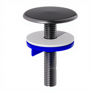 ฝาครอบรูอ่างล้างหน้าแบบยาวสไตล์อเมริกันทำจากทองเหลือง พร้อมฝาปิดซีลสำหรับก๊อกน้ำและรูจ่ายสบู่ - Product Image 1