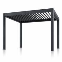 Pergola de jardin en aluminium personnalisée, abri d'ombrage, gazebo, pavillon extérieur, imperméable, revêtement poudré, moderne, anti-UV et anti-vent