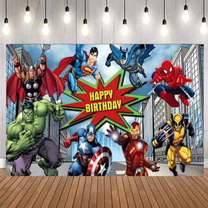 Decoración para Fiestas Promocionales, Suministros de Decoración de Spiderman, Superhéroe de <span class=keywords><strong>los</strong></span> <span class=keywords><strong>Vengadores</strong></span>, Pancarta, Fondo para Niños, Decoraciones de Cumpleaños - Product Image 2