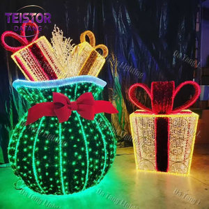 Lumières LED 3D en forme de boîte cadeau de Noël pour extérieur IP65 avec CRI 90 élevé et couleur personnalisée pour les parcs et les aménagements commerciaux - Product Image 6